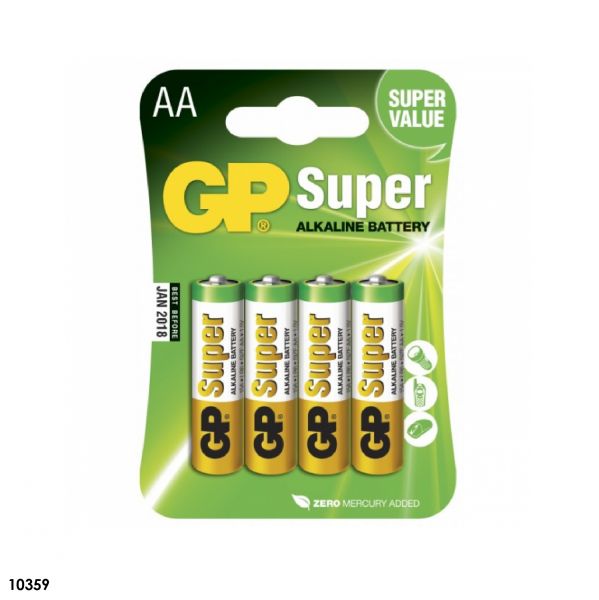 GP SUPER ALCALINA AA X 4 - PILAS/BATERIAS 15A-C4