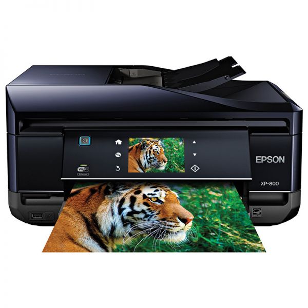 Impresora EPSON XP-800 Expression Premium 12/11-ISOPPM 5760x1440dpi 100-Sheet MR ENET/USB/WIFI/Color/Escaner/Fax Photo Printer